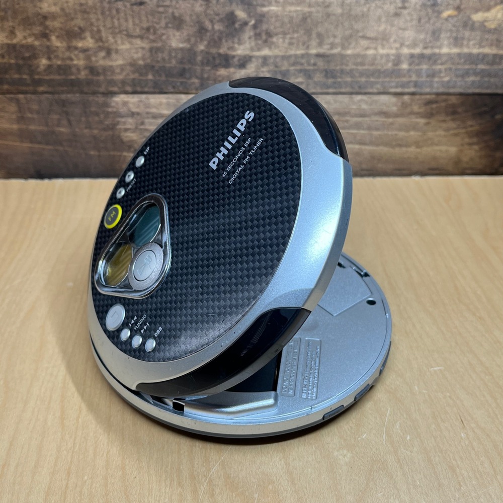 Philips AX2481/17 Portable CD Player Digital FM Tuner 45s ESP Carbon Fiber Y2K